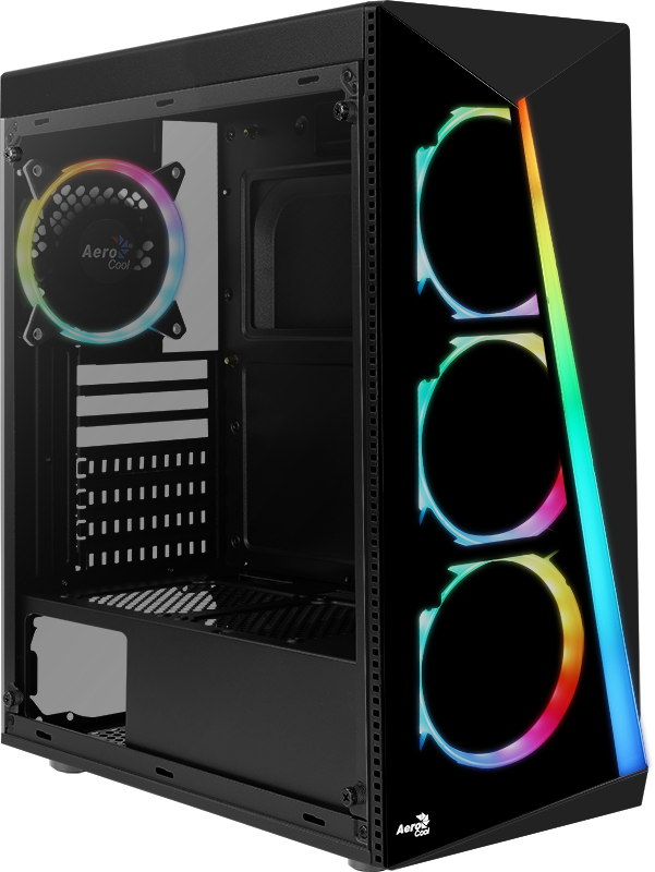 GABINETE AEROCOOL SHARD RGB CON 4 COOLERS