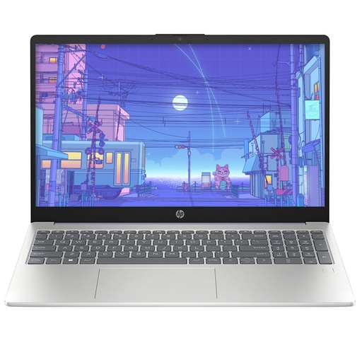 NOTEBOOK HP 15-FD0131 / INTEL CORE I3-N305 3.8GHZ / 256GB SSD / 8GB DDR4 / PANTALLA 15.6 FULL HD / LECTOR DE HUELLAS / NATURAL SILVER