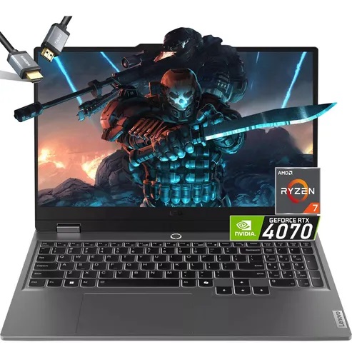 NOTEBOOK LENOVO LOQ 15ARP9 GAMING / AMD RYZEN 7 7435HS 4.5GHZ / 1TB SSD / 32GB DDR5 / PANTALLA 15.6 144HZ IPS / NVIDIA RTX 4070 8GB DEDICADOS / LUNA GREY / TECLADO RETROILUMINADO